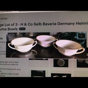 Vintage Lot of 3 - H & Co Selb Consume’ Bowls